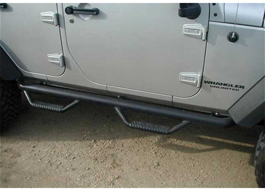 J0764 07-18 WRANGLER JK 4DR NERF STEP(W2W)TEXTURED FINISH